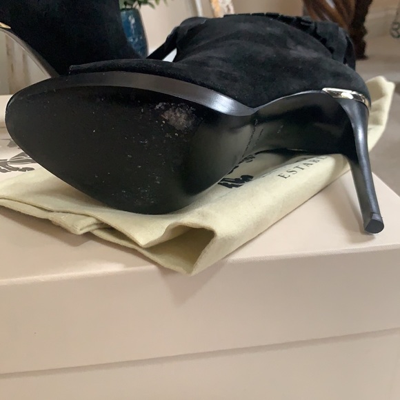 ♥️💯AUTHENTIC BURBERRY The artist pelling 110 peep toe ankle bootie ♥️ - Picture 4 of 12